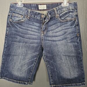 Aeropostle long jean shorts dark denim Size 9/10